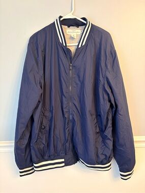 H&M L.O.G.G Bomber Jacket Windbreaker Zip up Lightweight Men’s Size Large Navy
